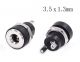 DC Power Supply Jack Socket Female Connector - Round Panel Chasis Mount 12V 3A - 1PCS Male + 1PCS Female 1.3 x 3.5mm