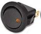 Round Rocker 12V 16A ON-OFF SPST Switch for Auto/Car/Boat - with (YELLOW) LED indicator