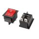 Square Illuminated Red Button - KCD4 DPST ON-Off 16A 250V AC / 20A 125V AC 4 Pin - Light Rocker Power Switch - for Car Auto Boat Truck (RED)